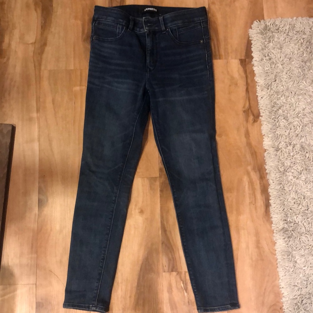 Express Dark Wash Skinny Jeans